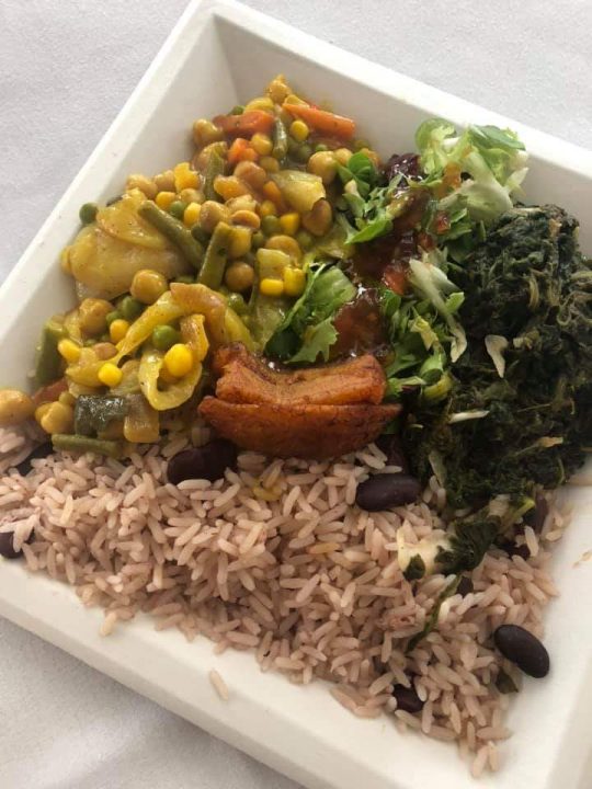 plate of great vegan food